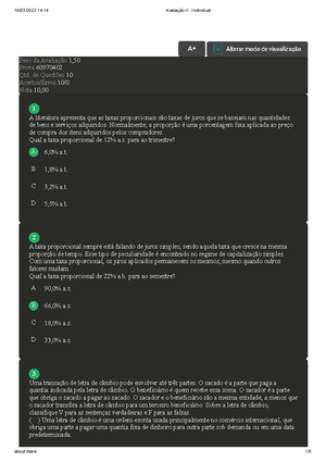 Unidade 1 - Matemática Financeira (MAT15) - FUNDAMENTOS DA MATEMÁTICA ...
