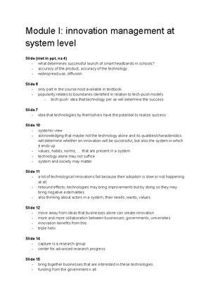Module II: Innovation Management at Industry Sector Level Insights ...