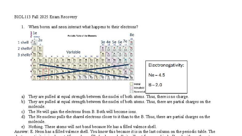 BIOL113 Fall 2025 Exam Recovery Key - Studocu