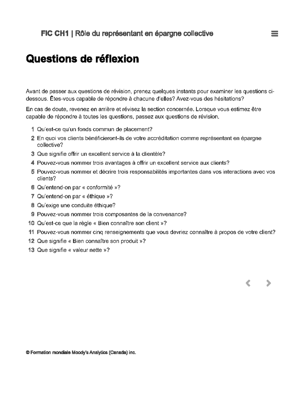 FIC CH1 QR - csi - FIC CH1 I Rôle du représentant en épargne collective ...