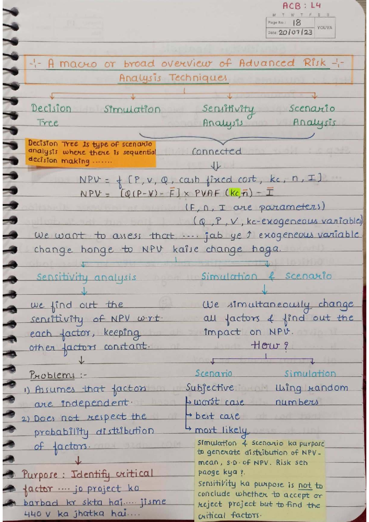 ACB: L4 Advanced Risk Analysis Techniques Lecture Notes - Studocu