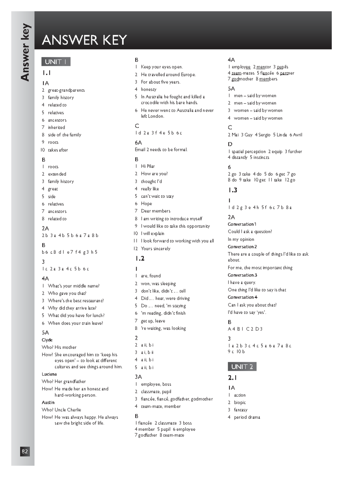 Toaz - Libro Upper intermediate - Answer key ANSWER KEY 4A 1 employee 2 ...