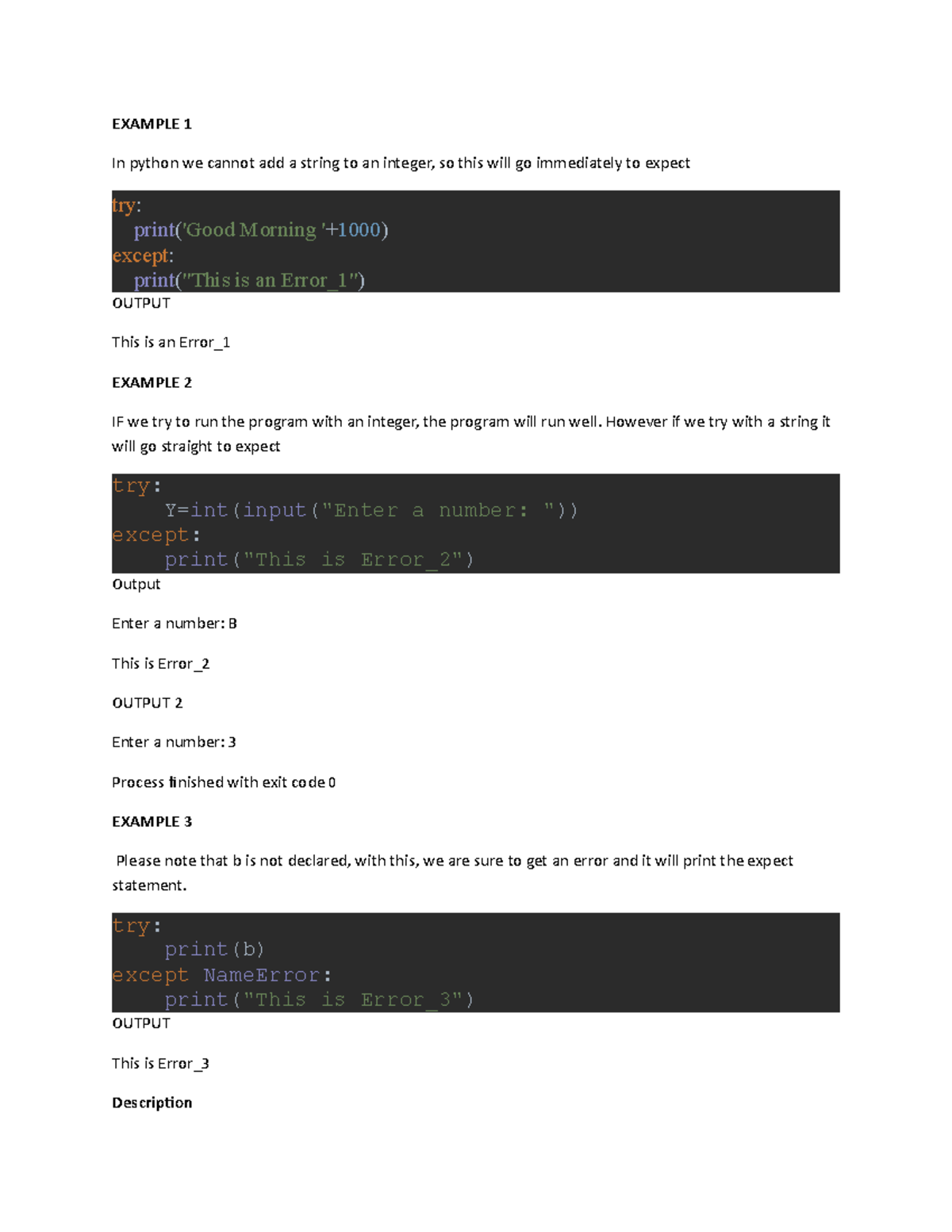 Discussion Assignment CS 1101 UNIT 8 - EXAMPLE 1 In python we cannot ...