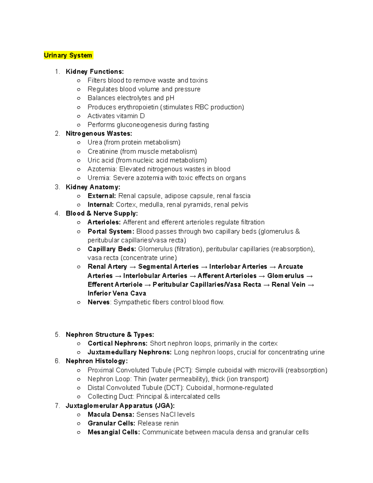 Urinary System and Fluid Balance: Key Concepts and Overview (Course ...