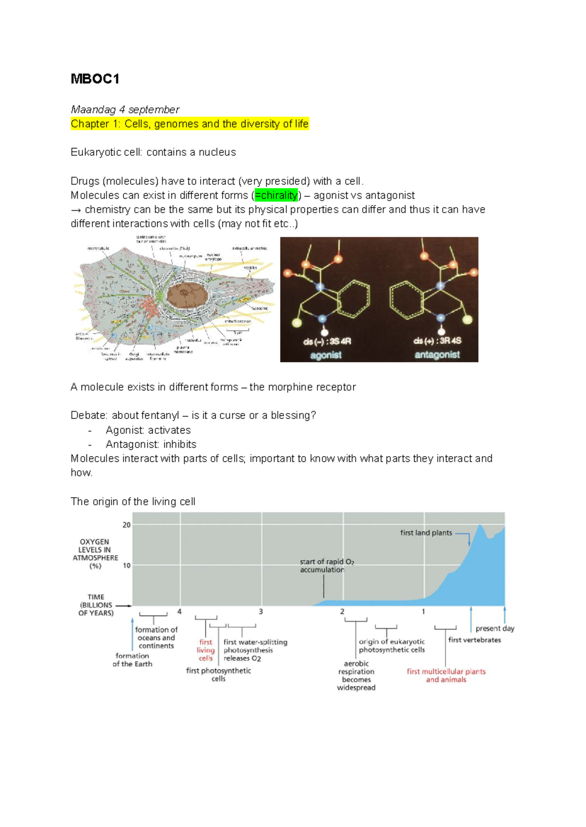 MBOC1 Lecture Summary: Cells, Genomes, and Life Diversity - Studeersnel