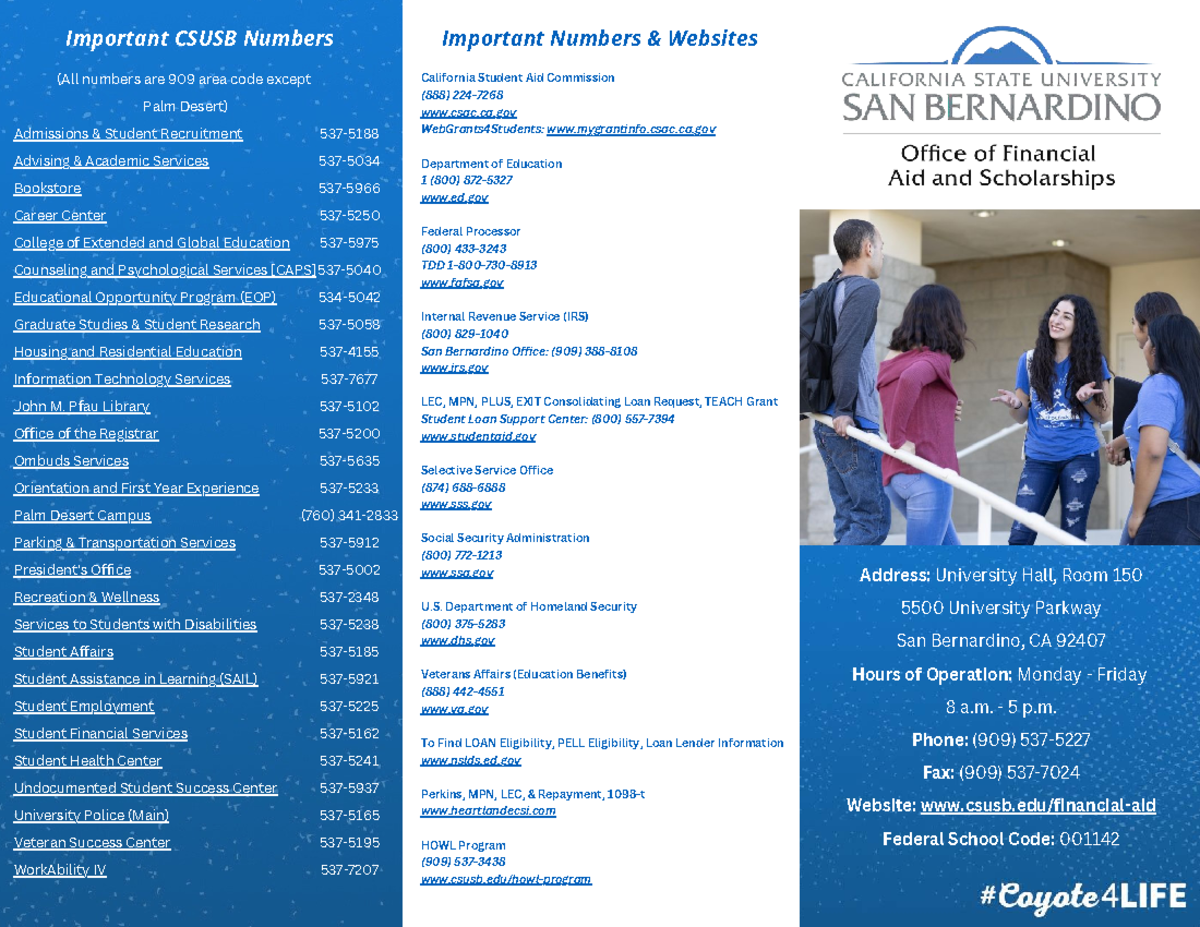 CSUSB Financial Aid & Scholarship Guide: Requirements & FAQs - Studocu