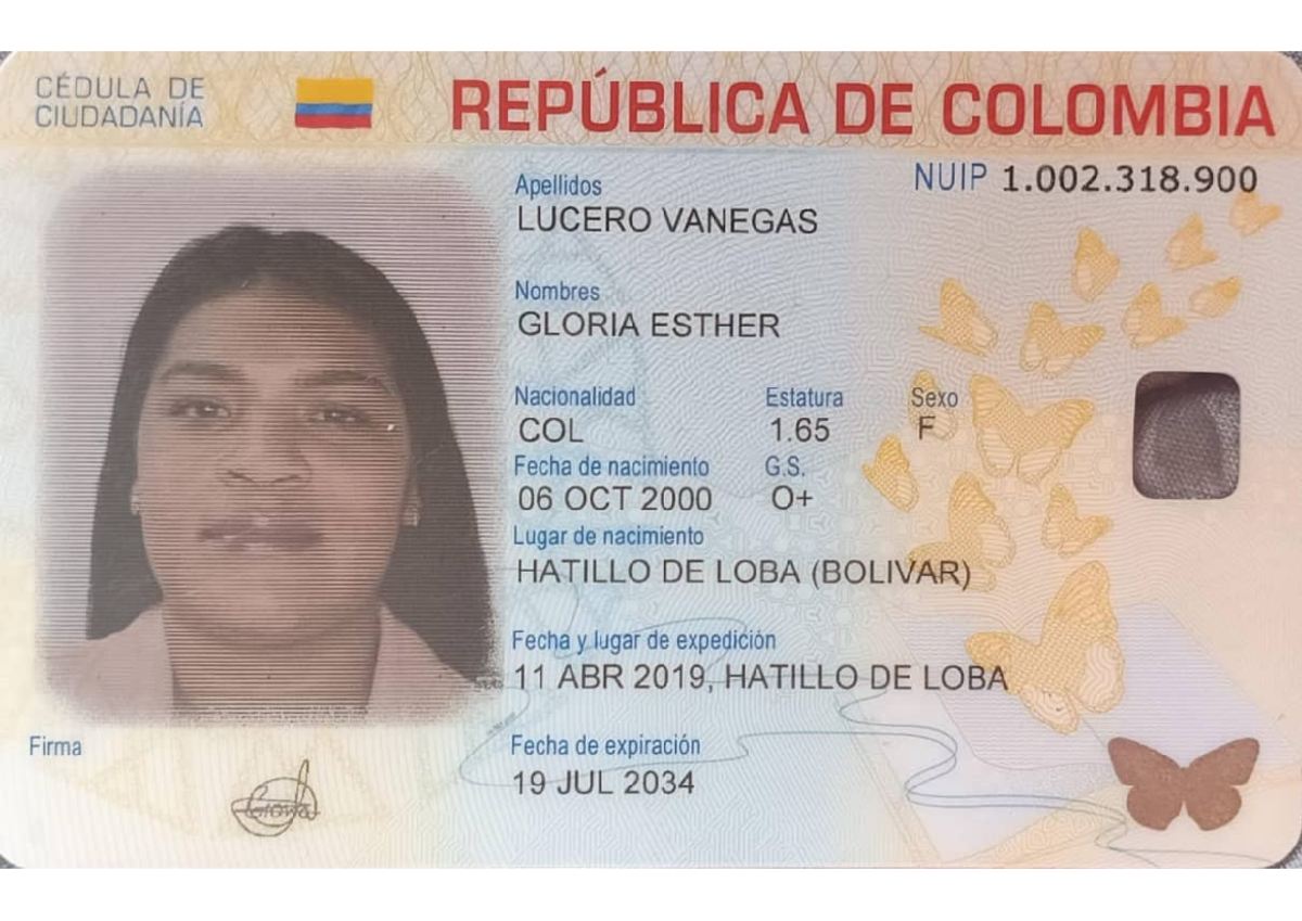 Cédula de gloria - Ninguna - Ingles A1 - CÉDULA DE CIUDADANÍA REPUBLICA ...