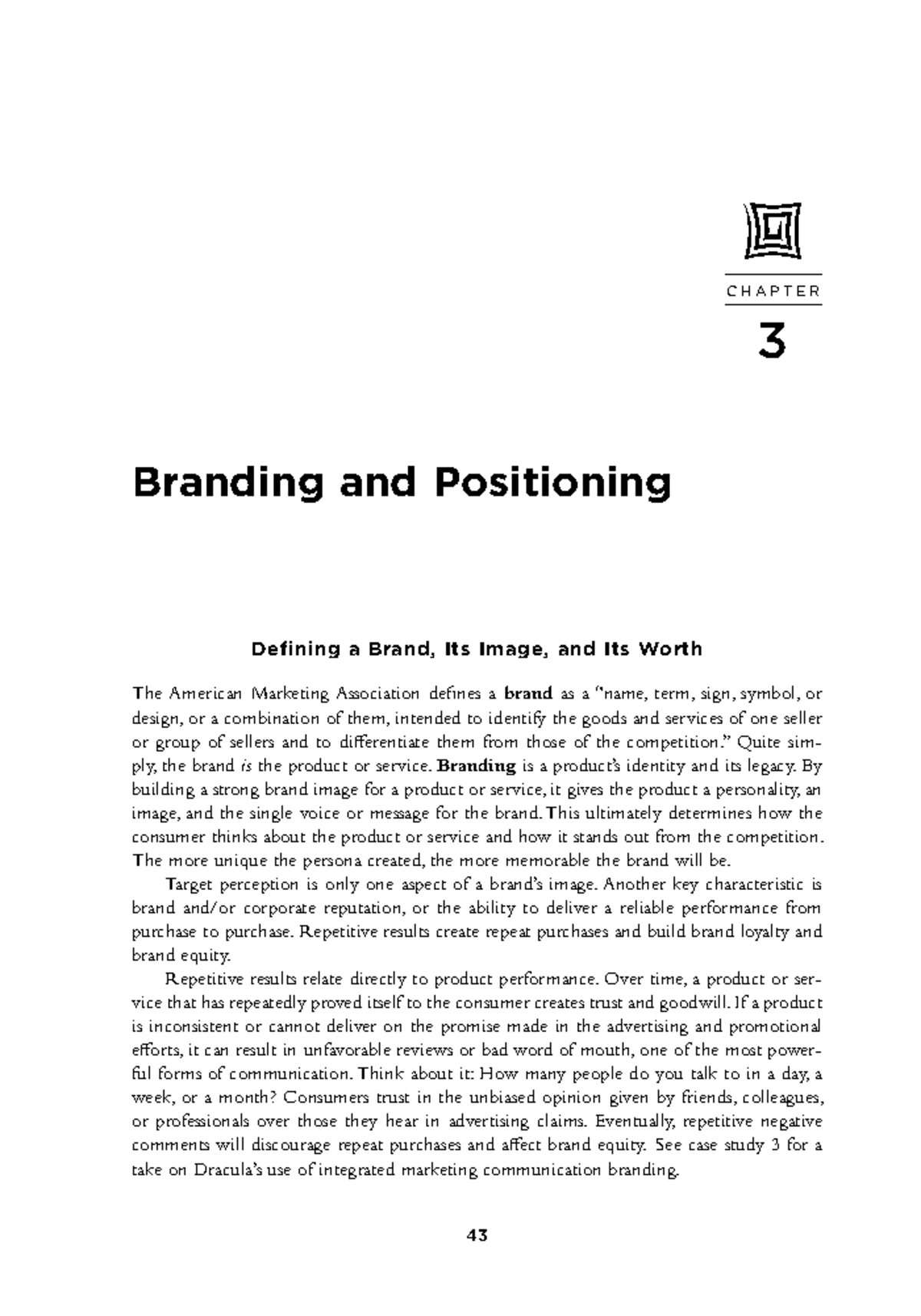 Branding & Positioning Insights - Chapter 3 Overview (Course Code ...