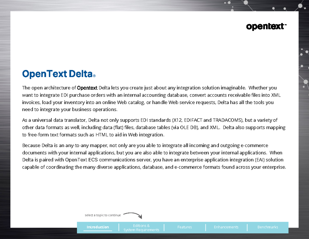 OpenText Delta® Integration Solutions Overview and Features - Studocu