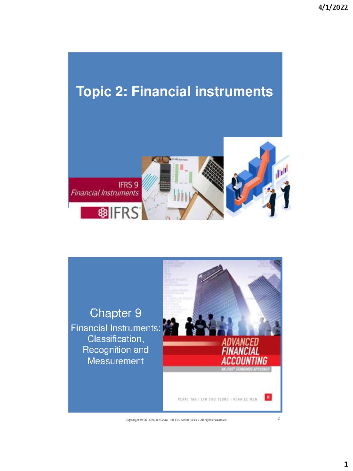 Topic 2: Financial Instruments - Classification, Recognition ...