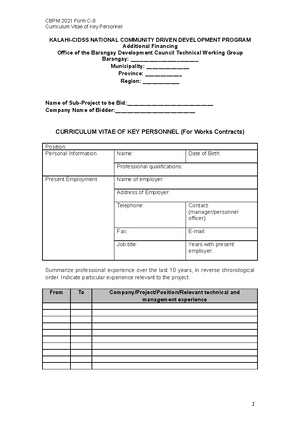 CBPM 2021 Form C-10 - Checklist of Bid Requirements - ELIGIBILITY ...