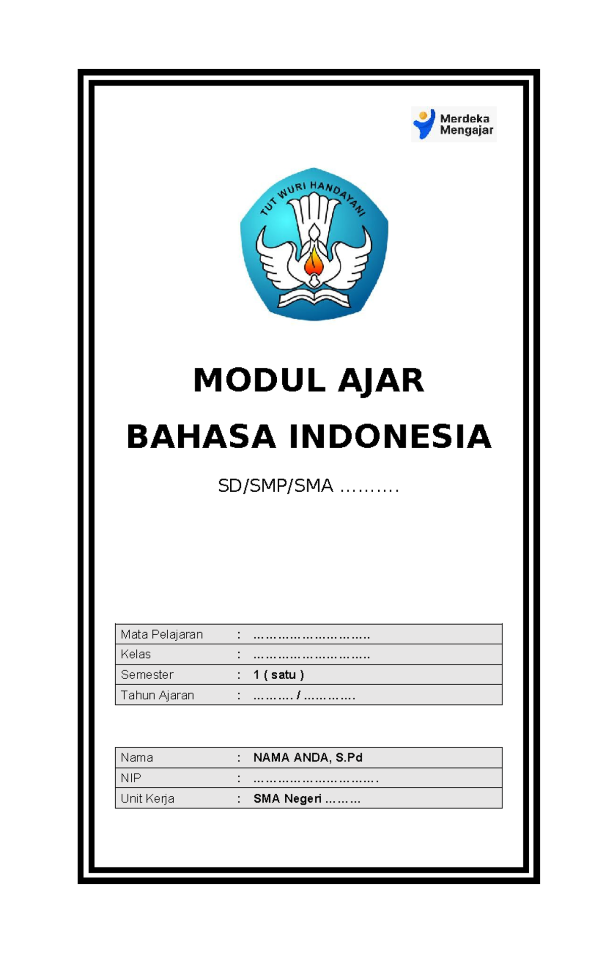Cover Modul Ajar ( Edit Mapel ) - Pedidikan guru sekolah dasar - MODUL ...