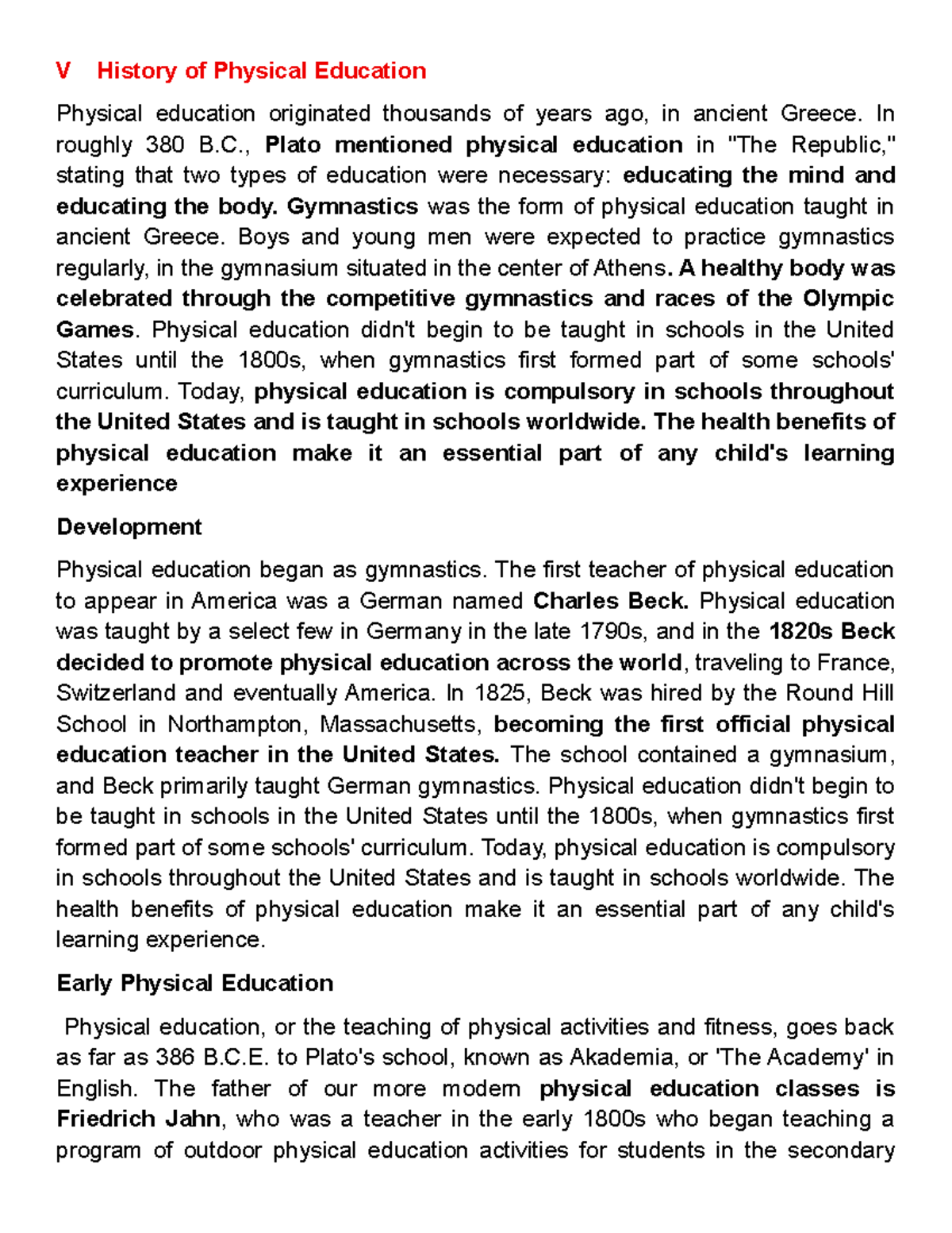 History of Physical Education: From Ancient Greece to Modern Schools ...