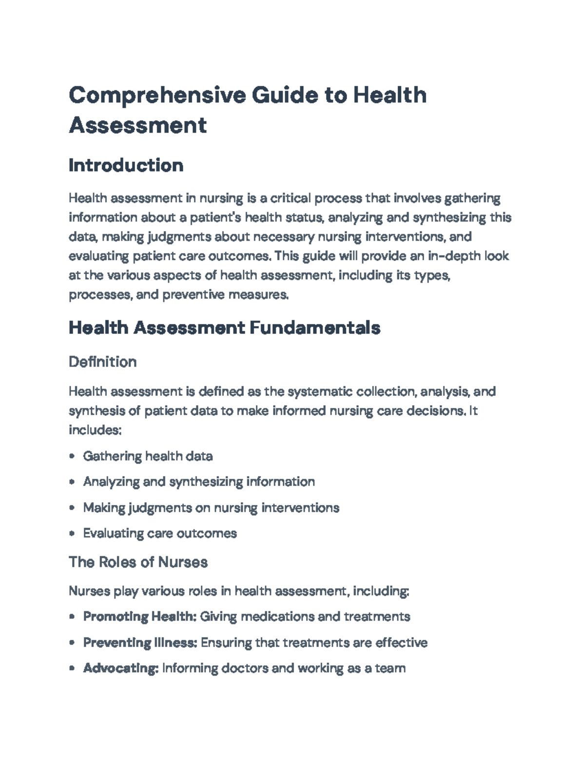 Health Assessment Guide for Nursing: Key Concepts and Practices ...