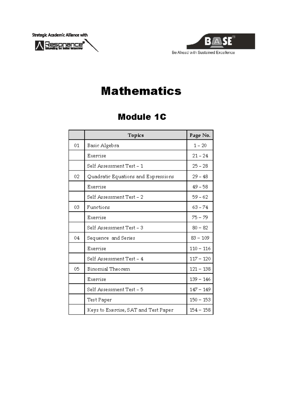 Mathematics 1C Module Combined: Key Topics and Exercises - Studocu