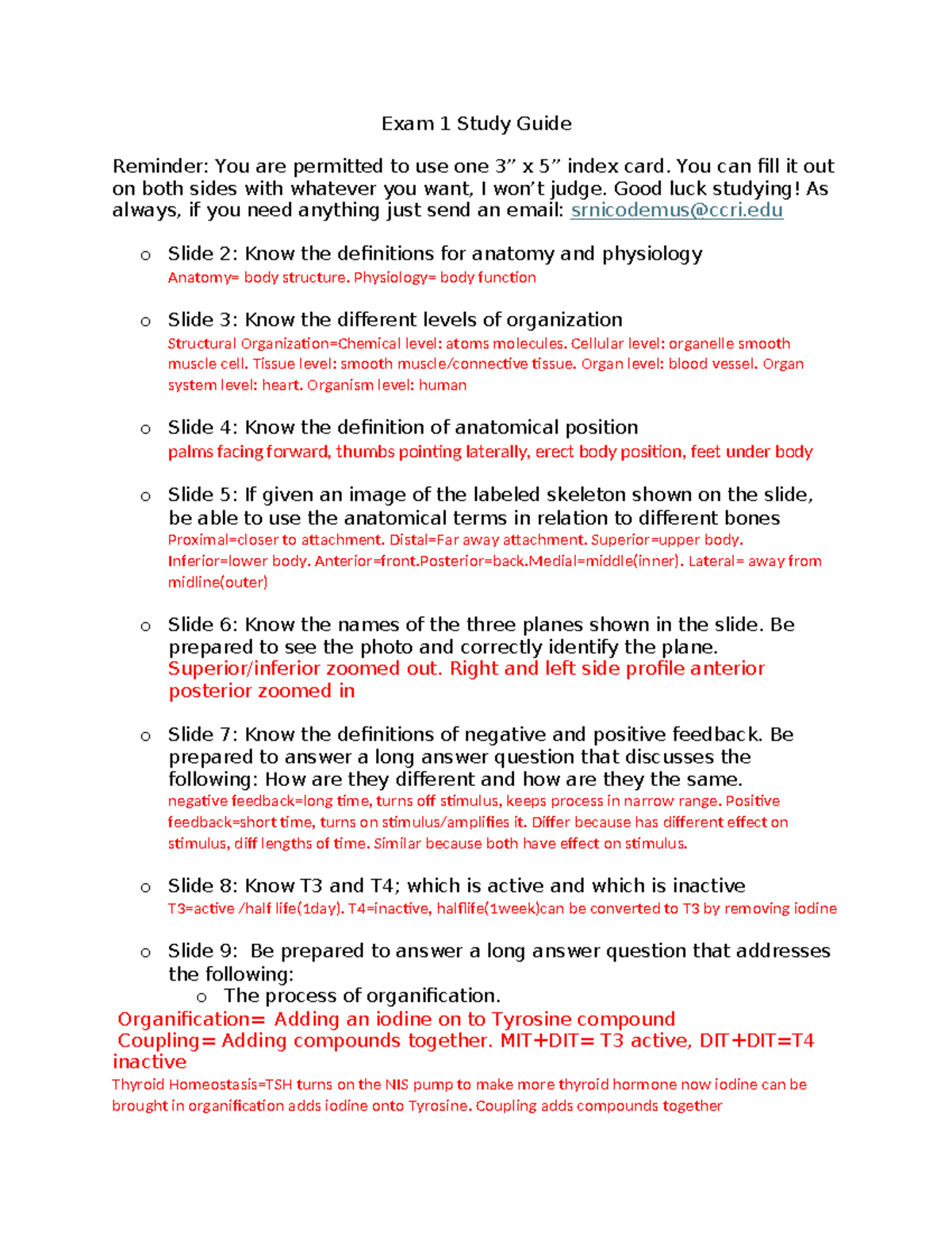 Exam 1 Study Guide Review for BIOL 2201 F24: Key Concepts & Terms - Studocu