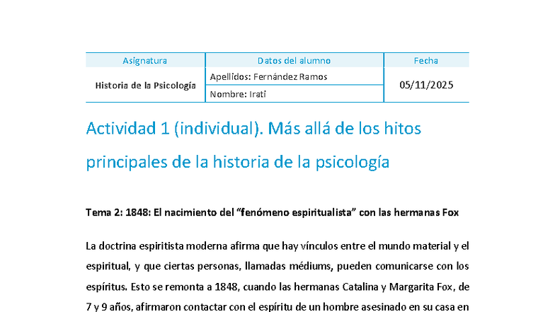 Tarea 1 Historia - Document Preview