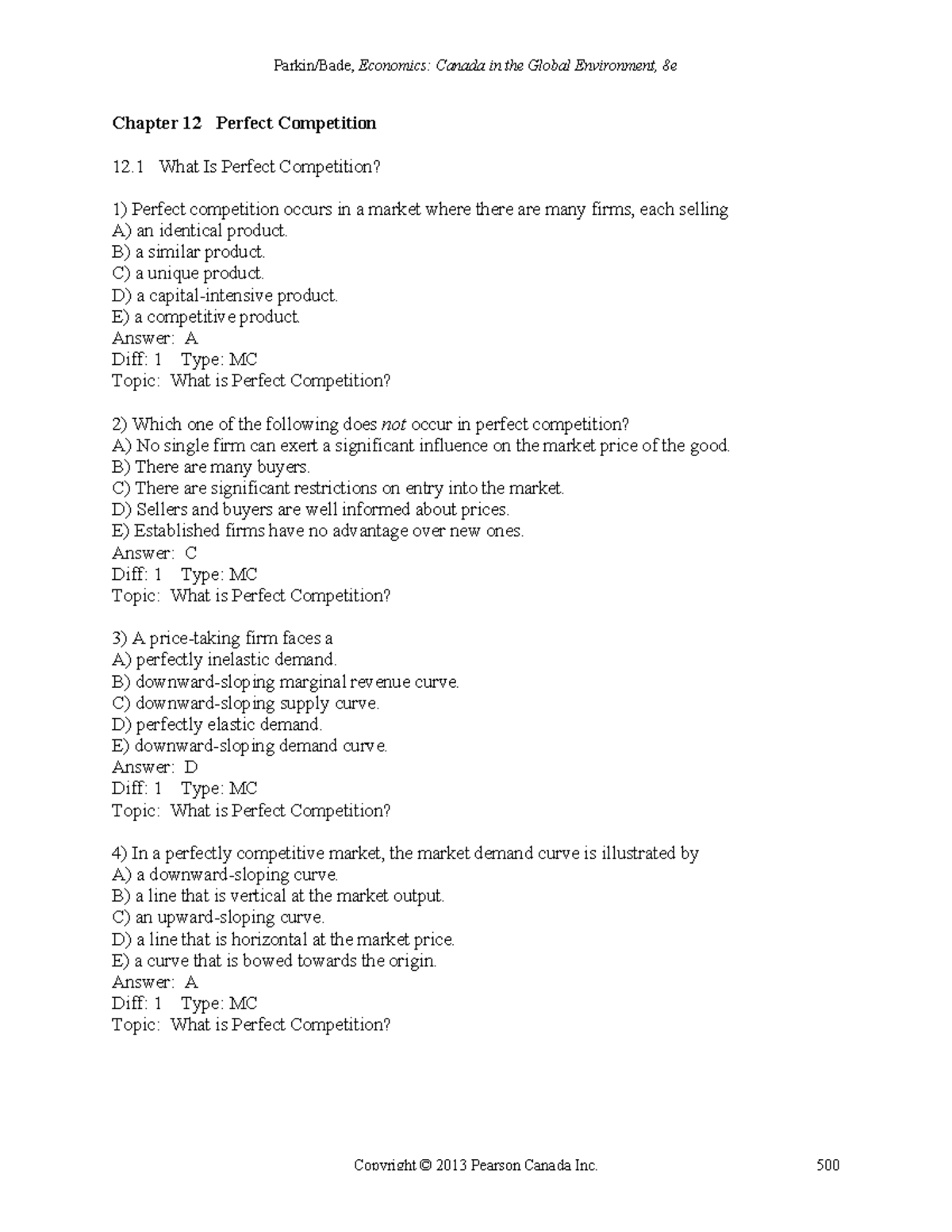 CH 12 - Perfect Competition Study Notes and Key Concepts - Studocu