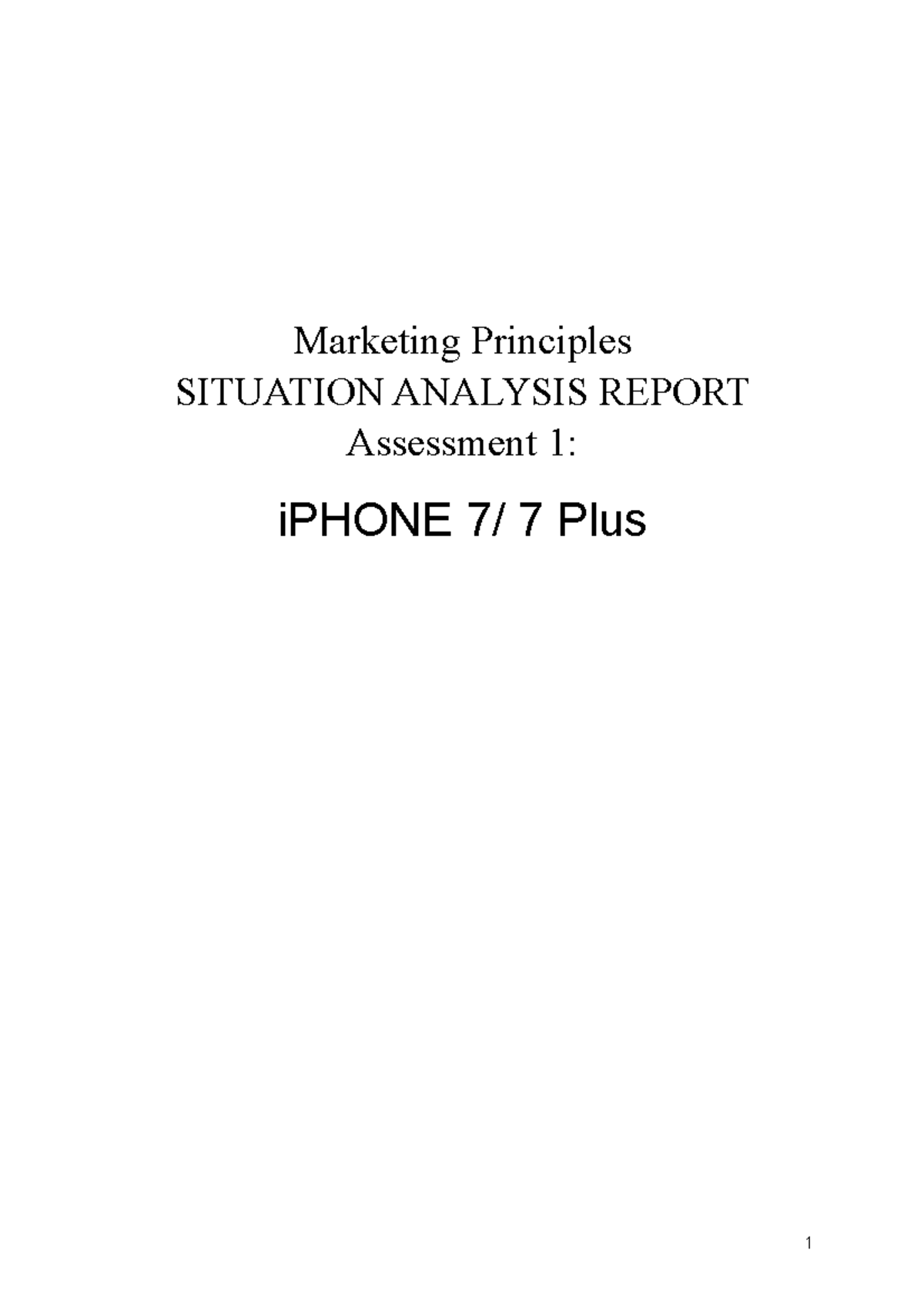 Marketing Priciples - Assignment in English for students - Marketing ...