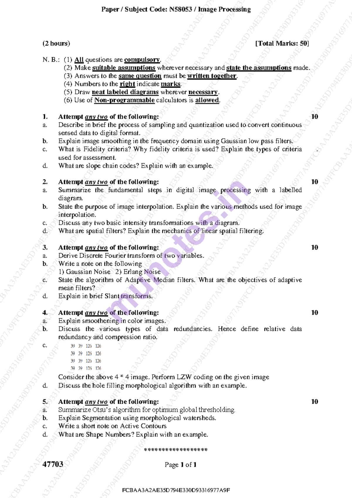 Image Processing Final Exam Notes (PD-16-FEB-24) (PC-58053) - Studocu