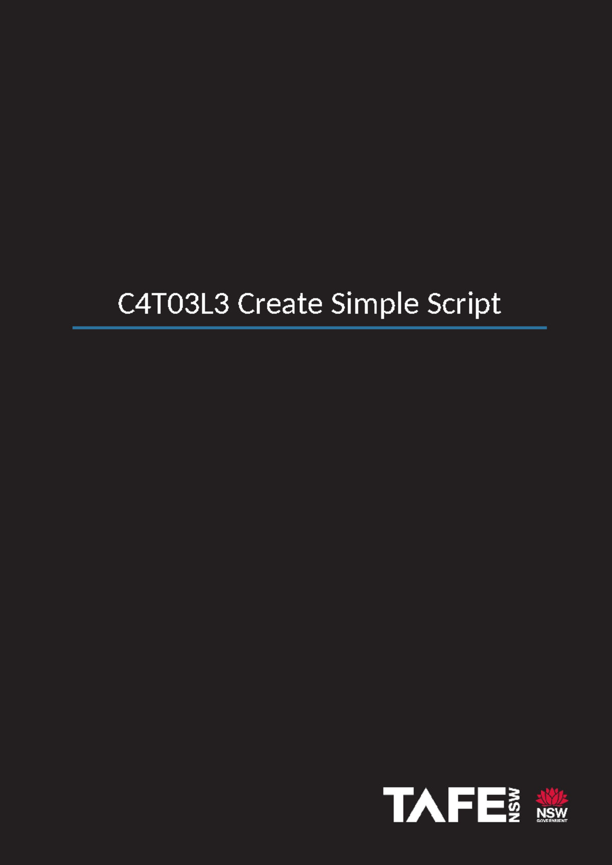 C4T03L3 Lab: Creating a Simple Python Script - Studocu