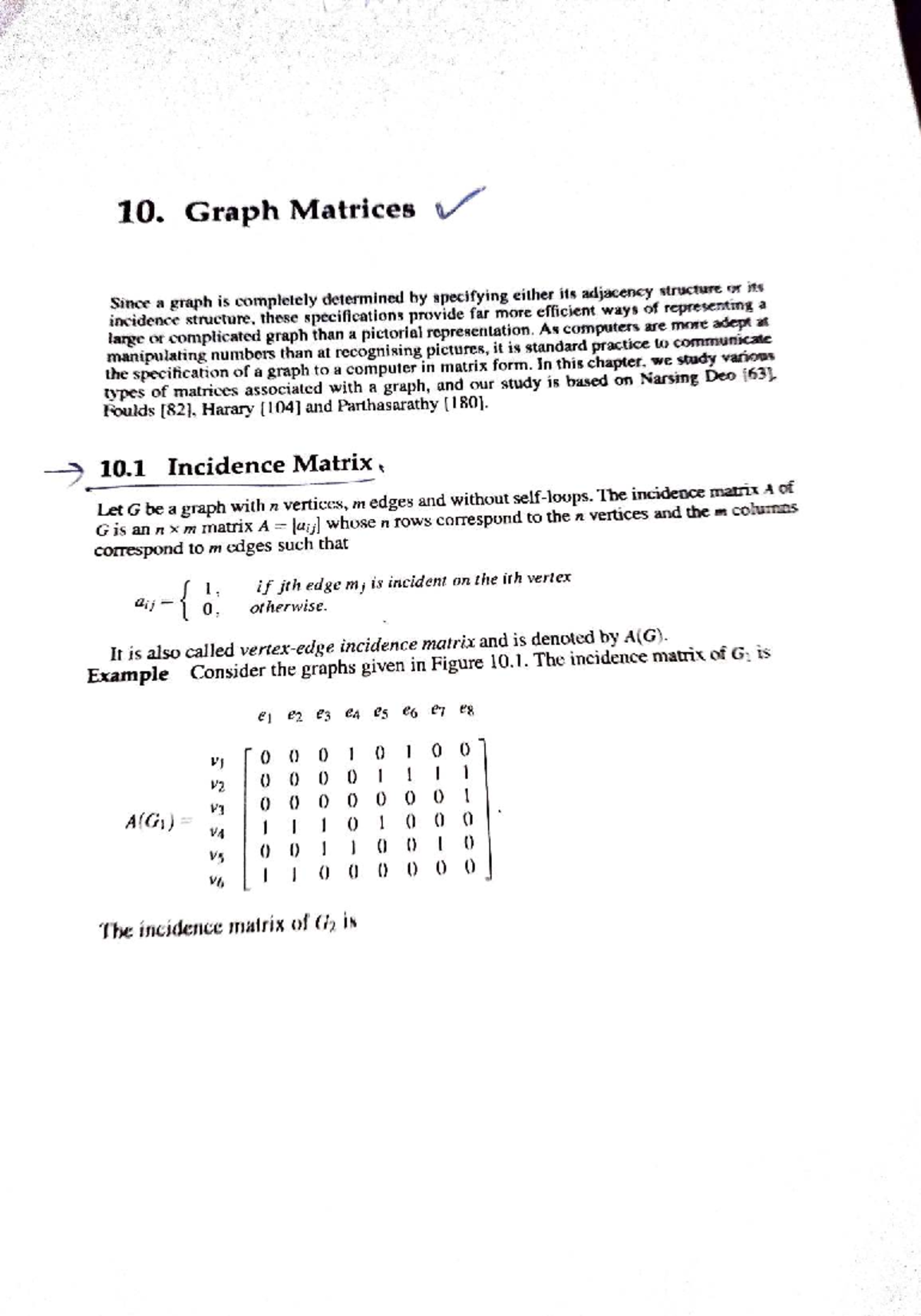 Graph Metrics: Best Lecture Notes on Adjacency Structures and Matrices ...