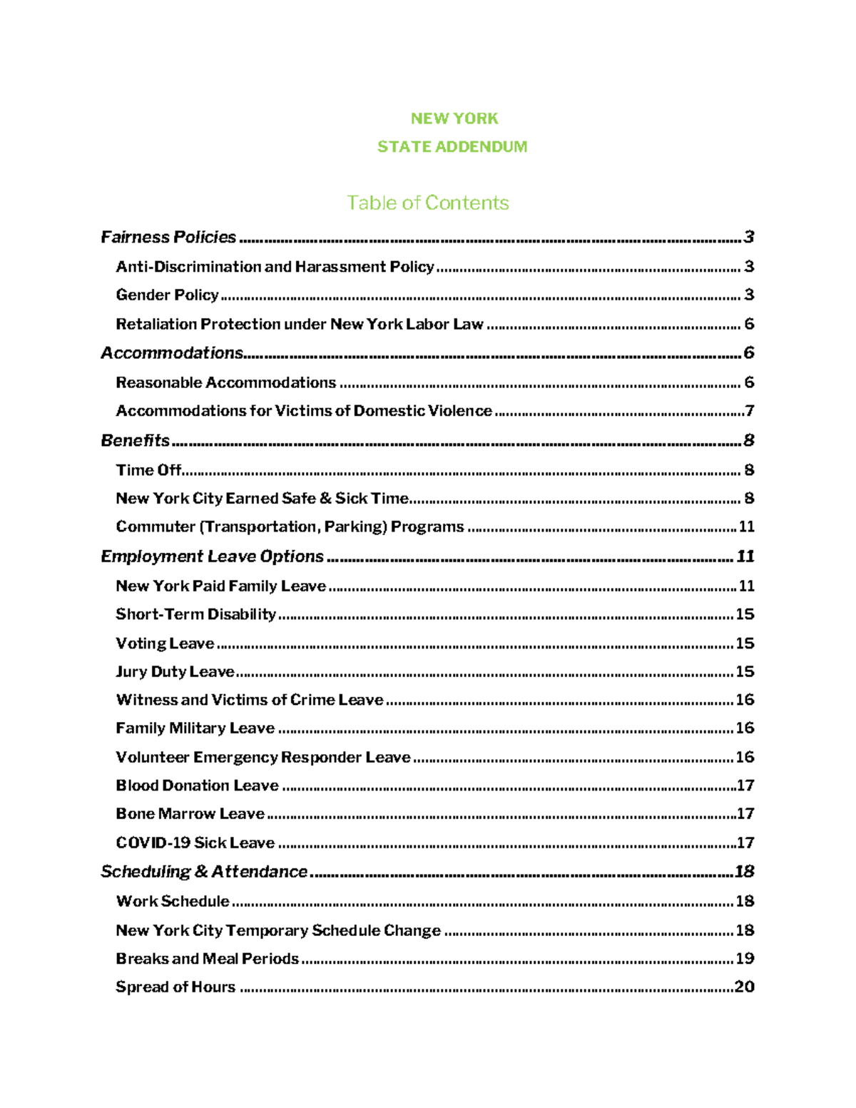 NY State Addendum 2024 - Final Draft - NEW YORK STATE ADDENDUM Fairness ...