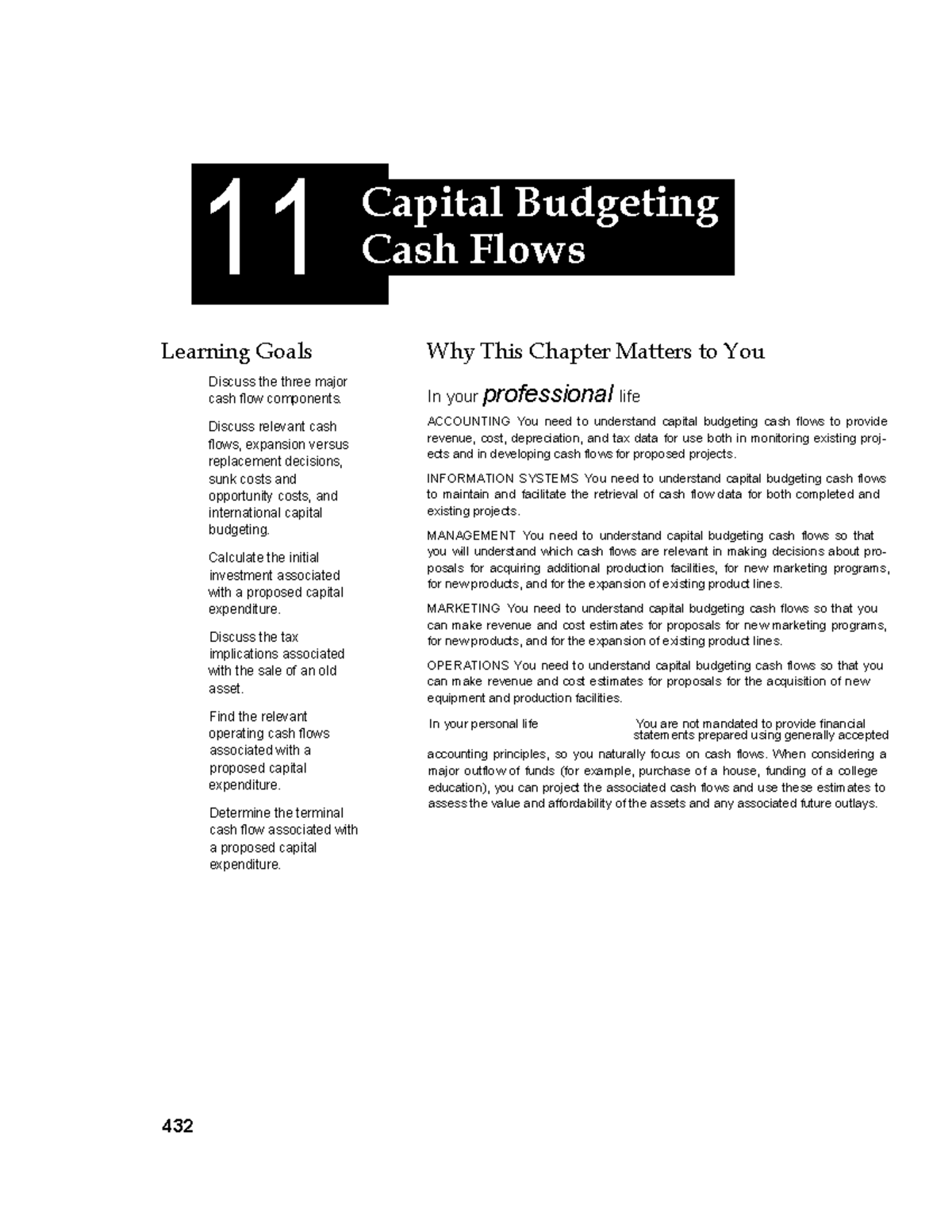 Lecture Notes on Capital Budgeting Cash Flows - ACCT 2READ 2 1 - Studocu