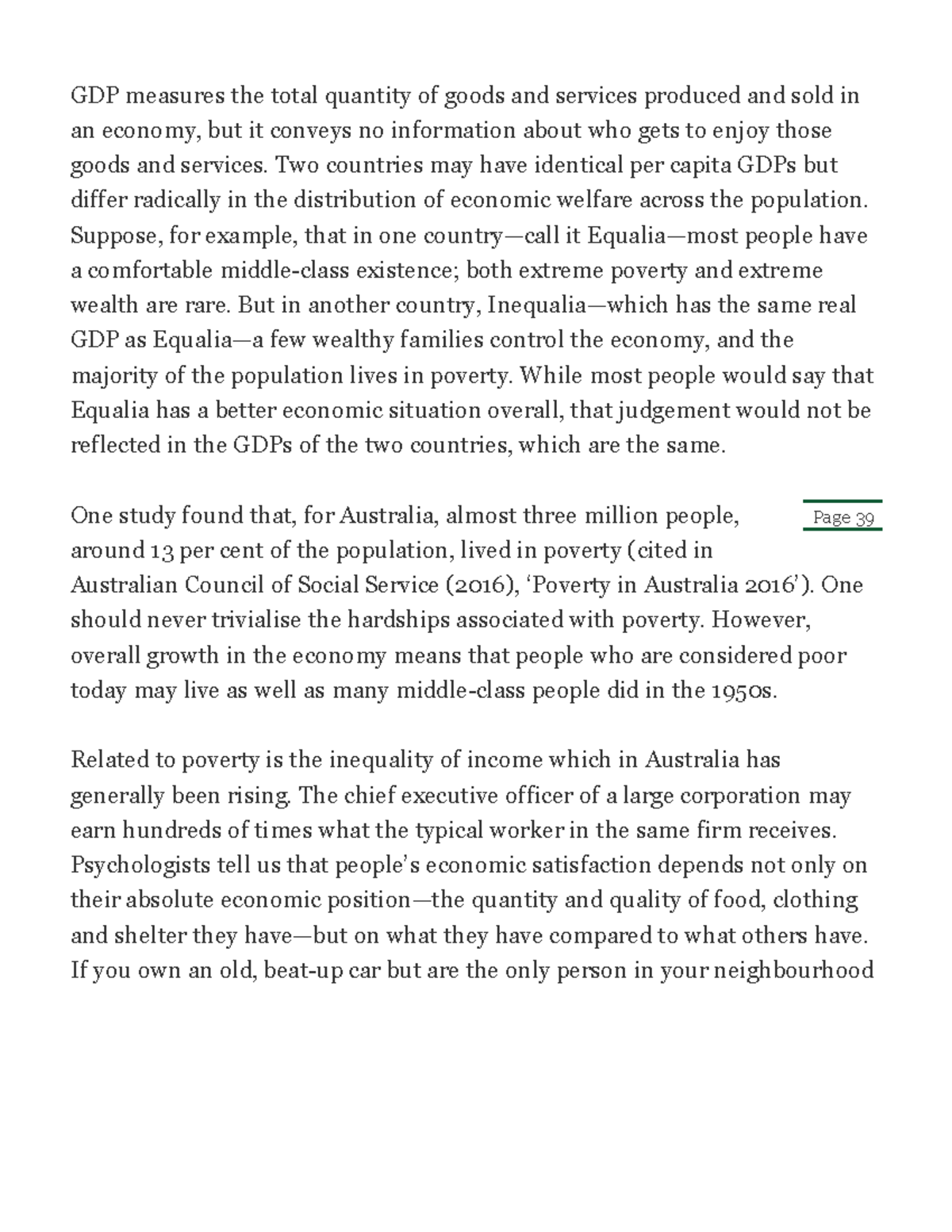 GDP and Economic Welfare: A Comparative Analysis of Inequality - Studocu