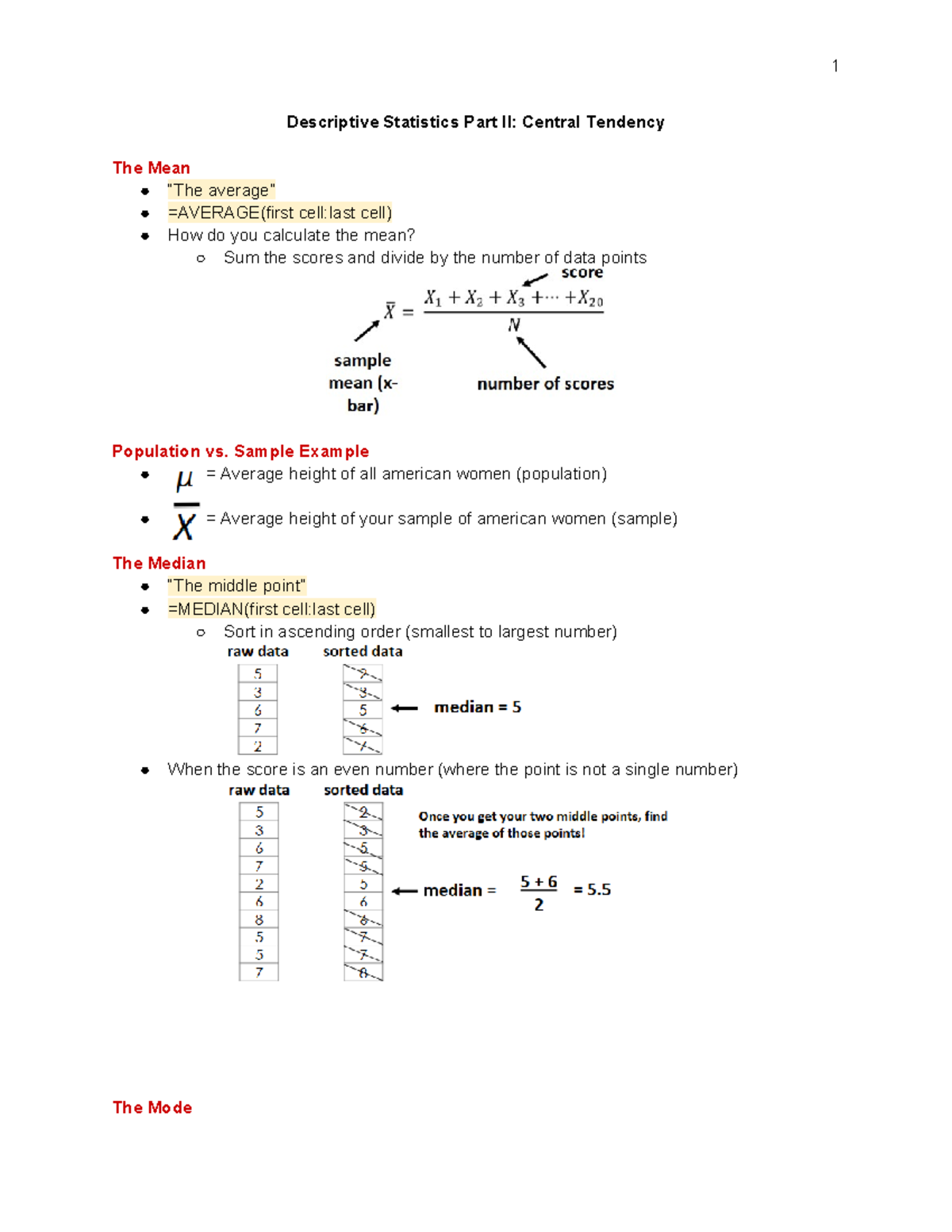 Descriptive Statistics II: Measures of Central Tendency & Variability ...