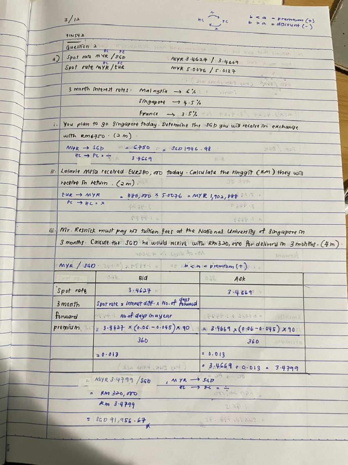 FIN542 Tutorial 2: Currency Exchange Calculations and Spot Rates - Studocu