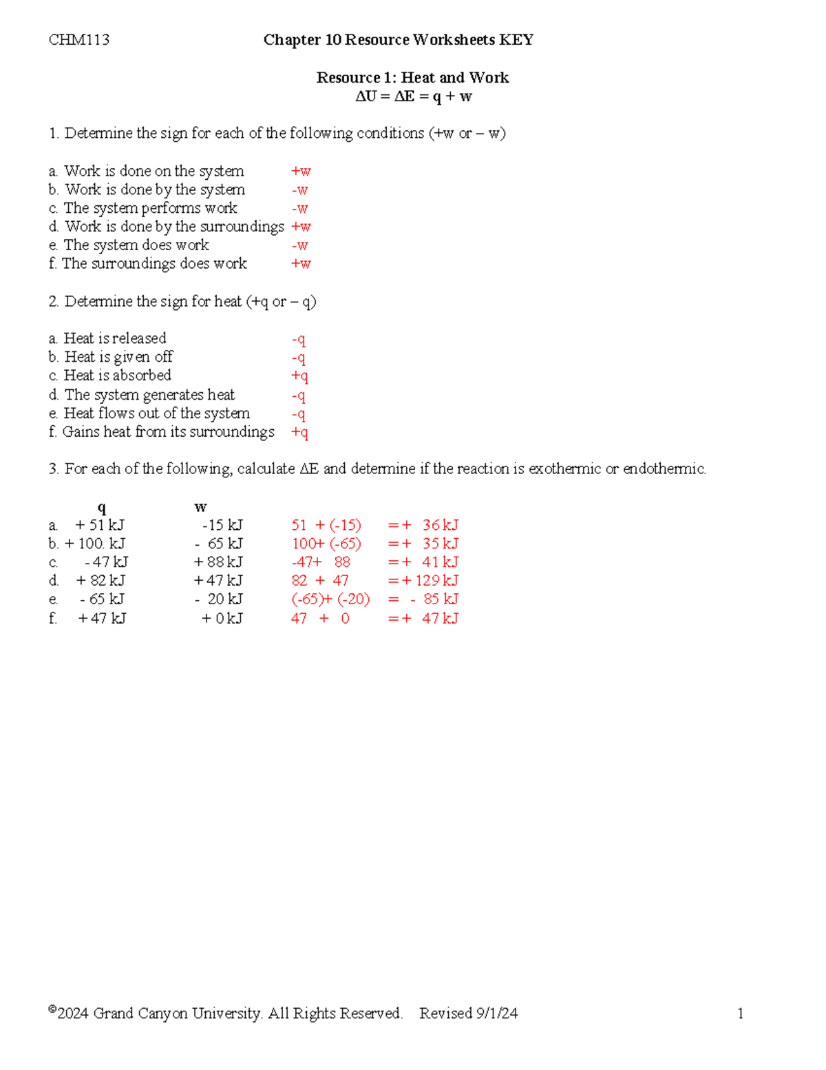 CHM113 Chapter 10 Worksheet Problems FA24 KEY - Studocu