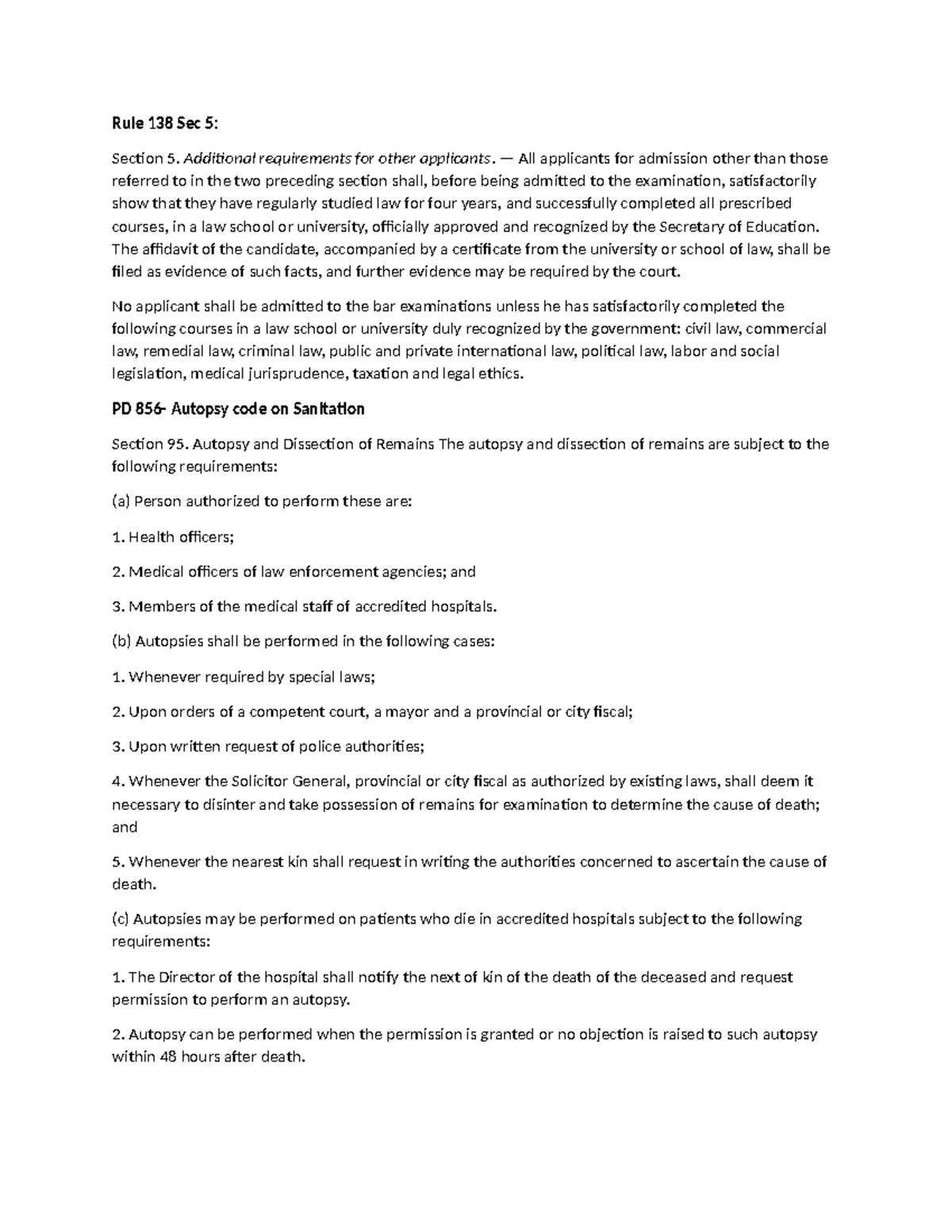 Cases - Rule 138 Sec 5: Section 5. Additional requirements for other ...