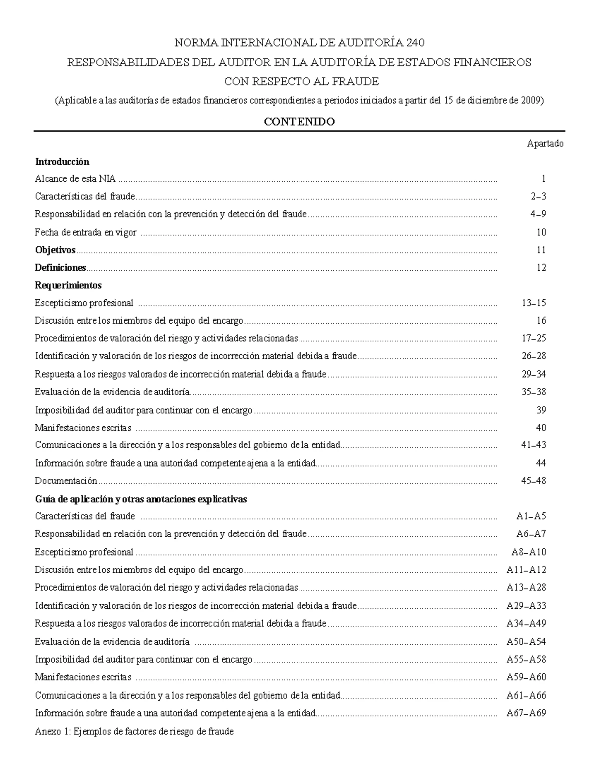 NIA 320: Importancia Relativa en la Planificación y Ejecución de ...