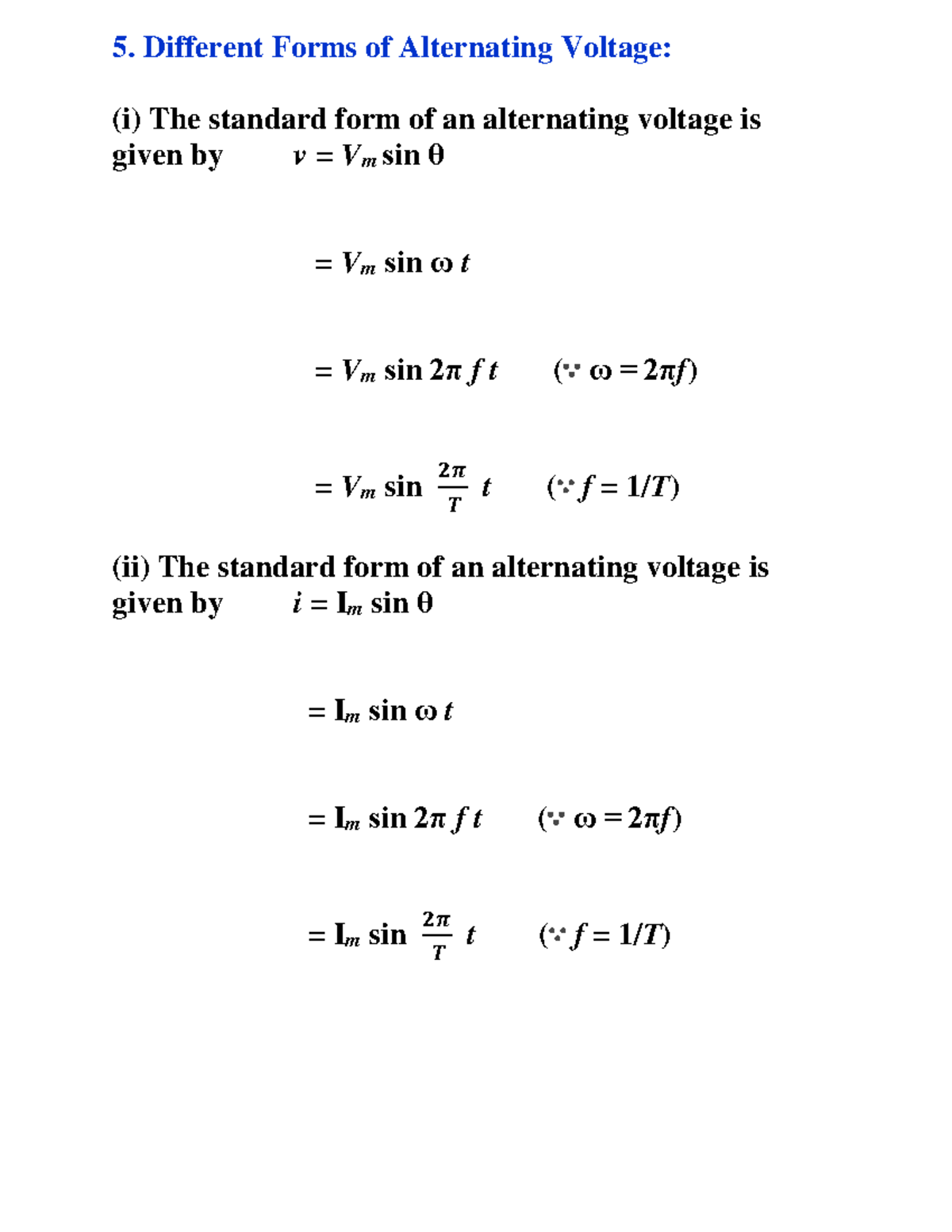 5. Different Forms of Alternating Voltage - Electronics and ...