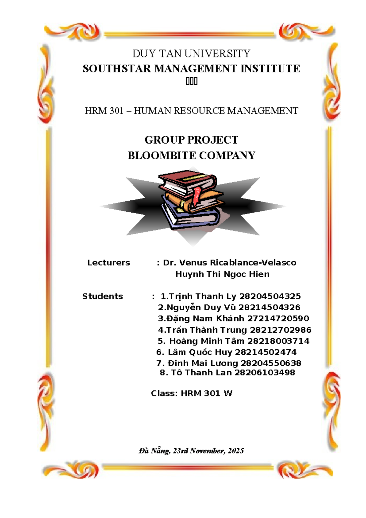 HRM 301 Group Project: Human Resource Management at BloomBite - Studocu