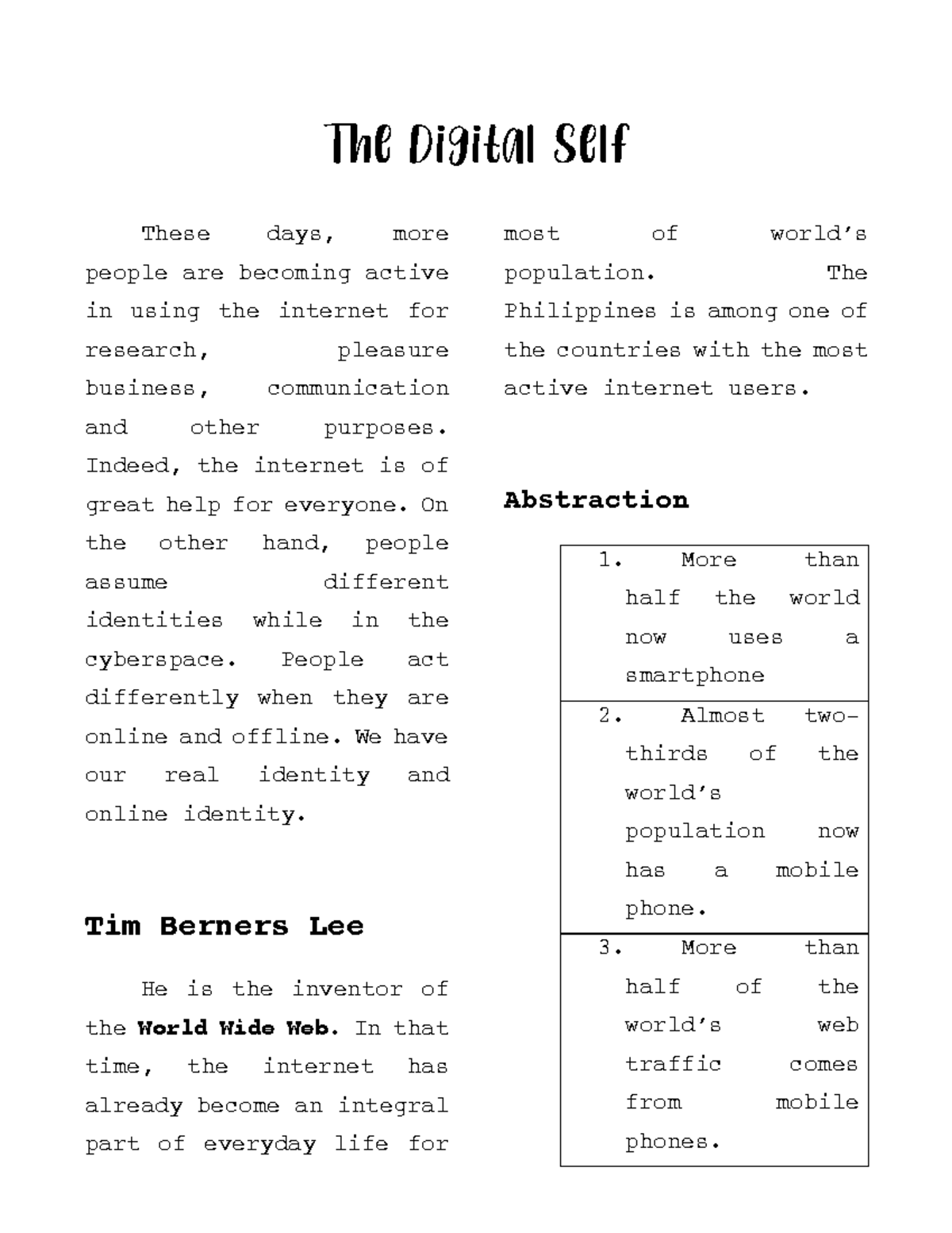 L11 - The Digital Self - Lecture Notes on Online Identity Concepts ...