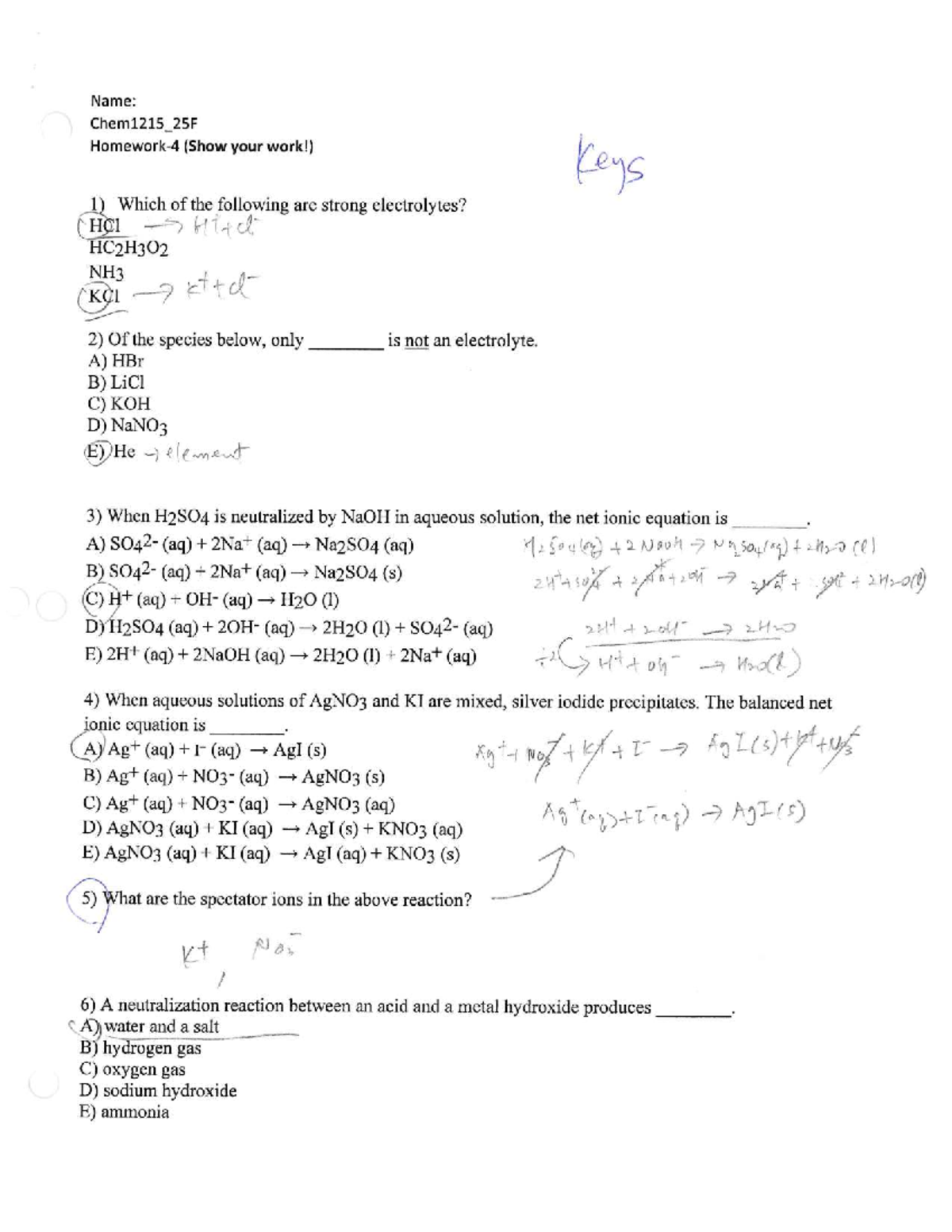 Final Exam Study Guide for Chem1215_25F: Key Concepts and Topics - Studocu