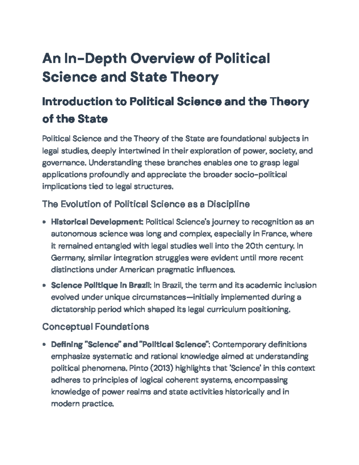 An In-Depth Overview of Political Science and State Theory (PSC 101 ...