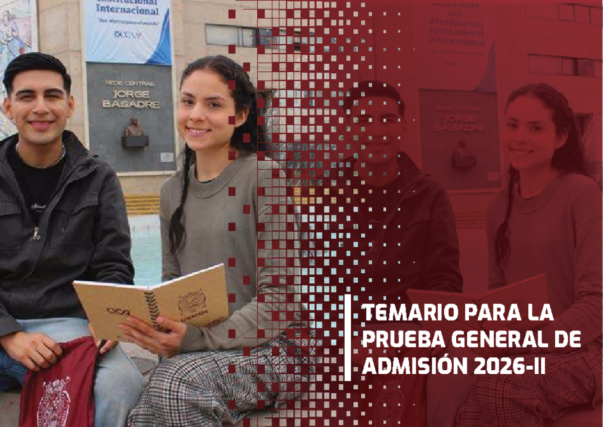 Temario Oficial UNMSM 2026-II: Examen de Admisión y Habilidades - Document Preview