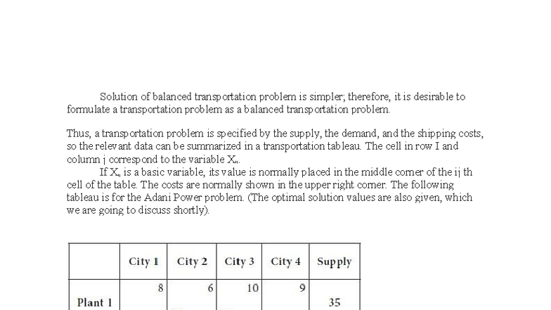 Balanced Transportation Problem Solutions: Methods & Examples (QT MOD 2 ...