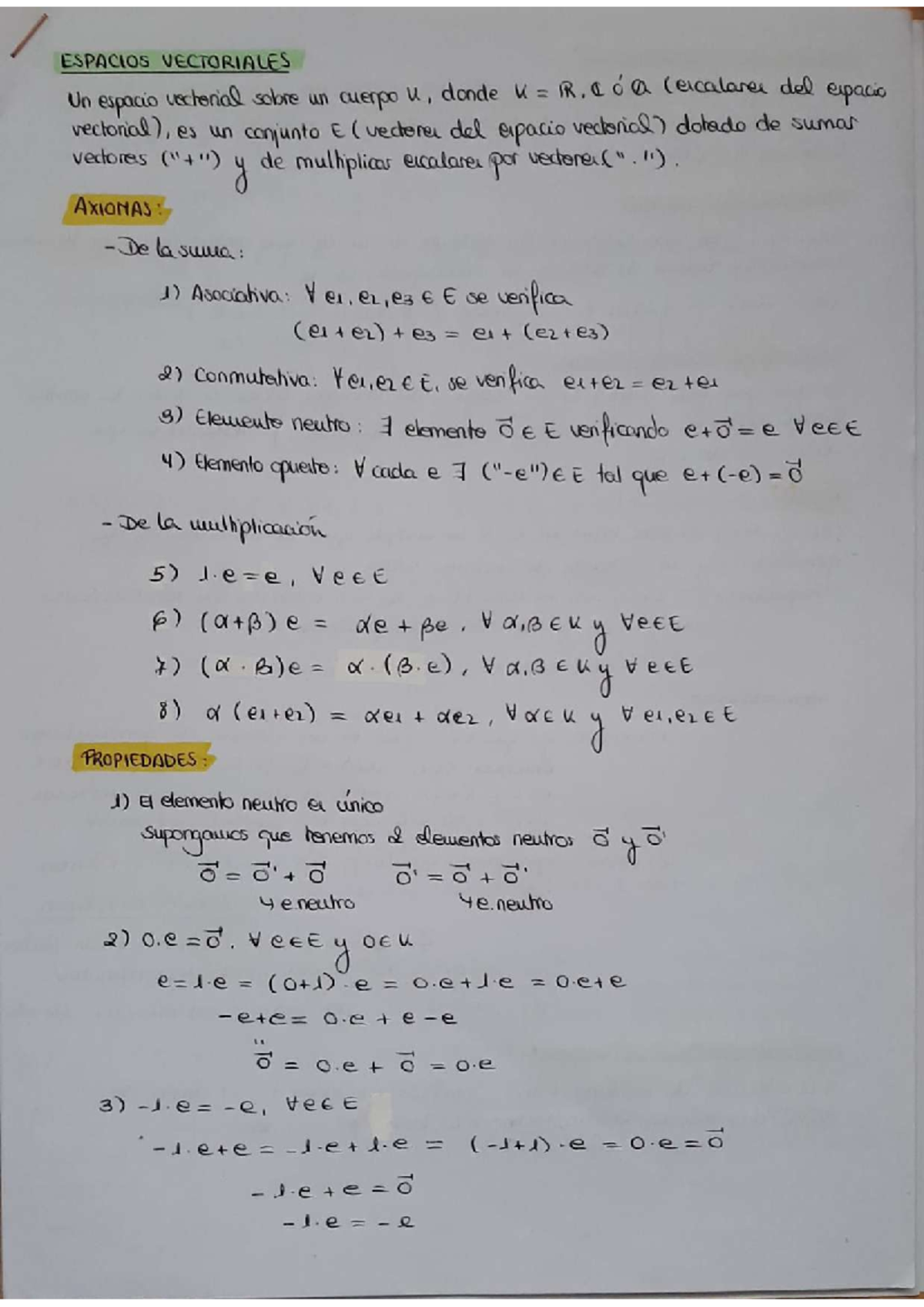 Linear Algebra Overview and Key Concepts - Studocu