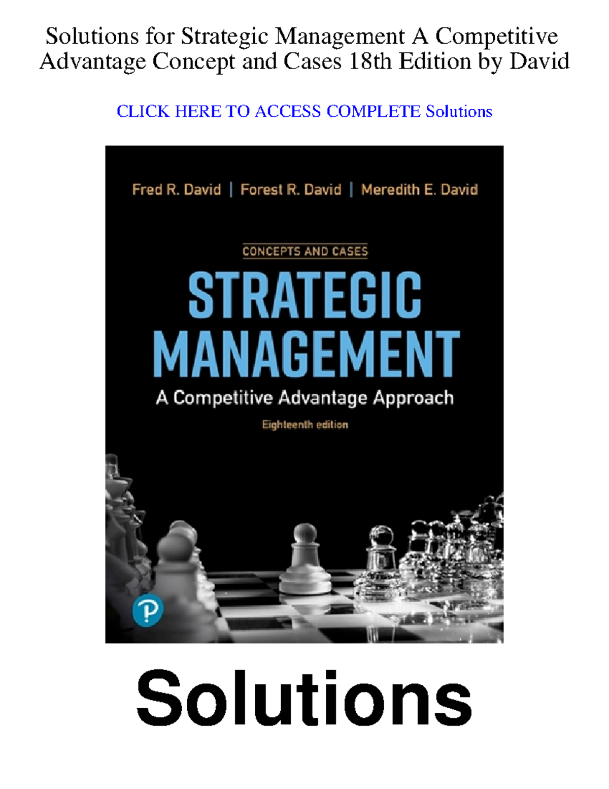 9780137963232- Solutions - Solutions for Strategic Management A ...