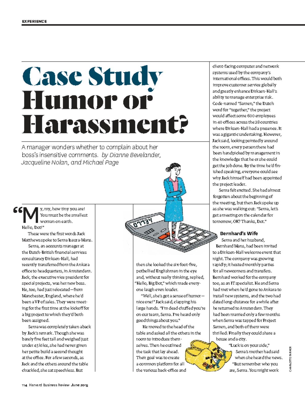 EXPERIENCE Case Study: Humor vs. Harassment in the Workplace - Studocu