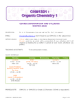 CHM1321 - uOttawa - Organic Chemistry I - Studocu