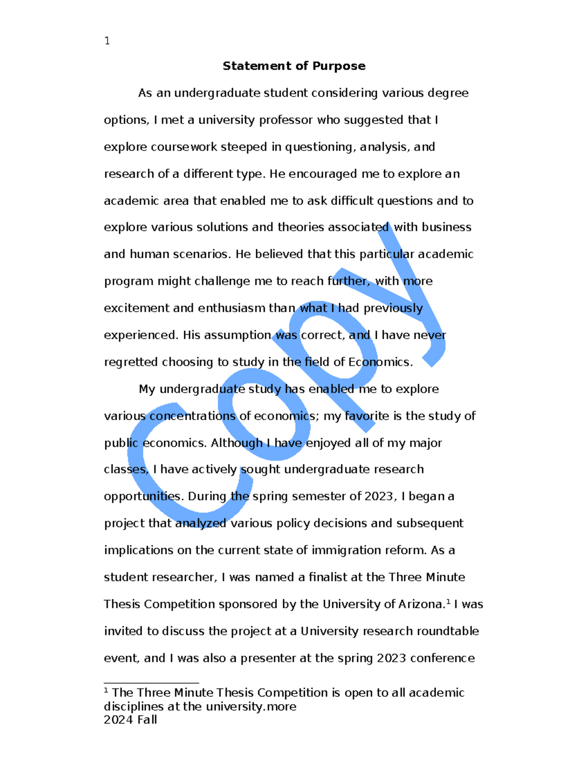 Economics Capstone Project Statement of Purpose - Nath Exp22 - Studocu