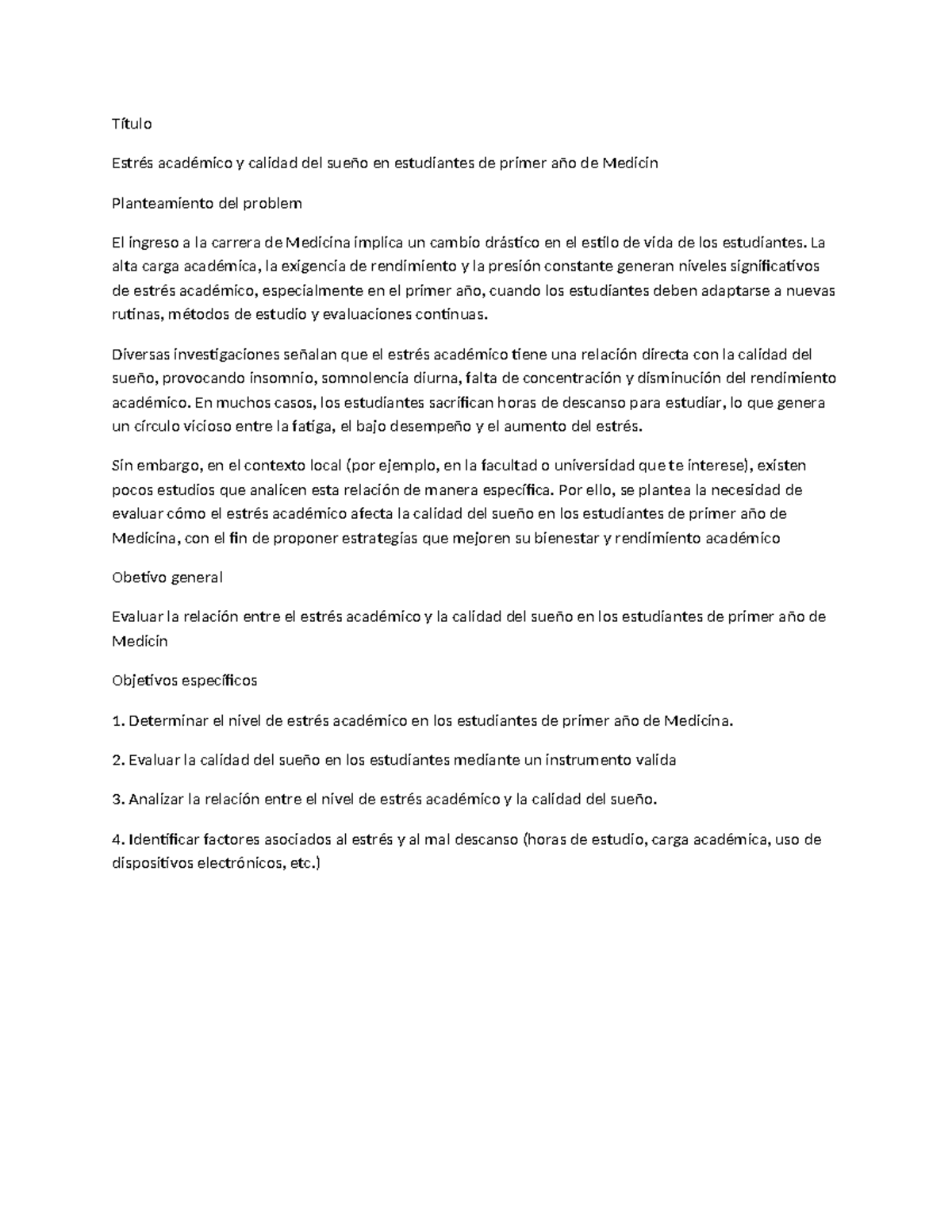 Medso - Estrés Académico y Calidad del Sueño en Estudiantes de Medicina ...