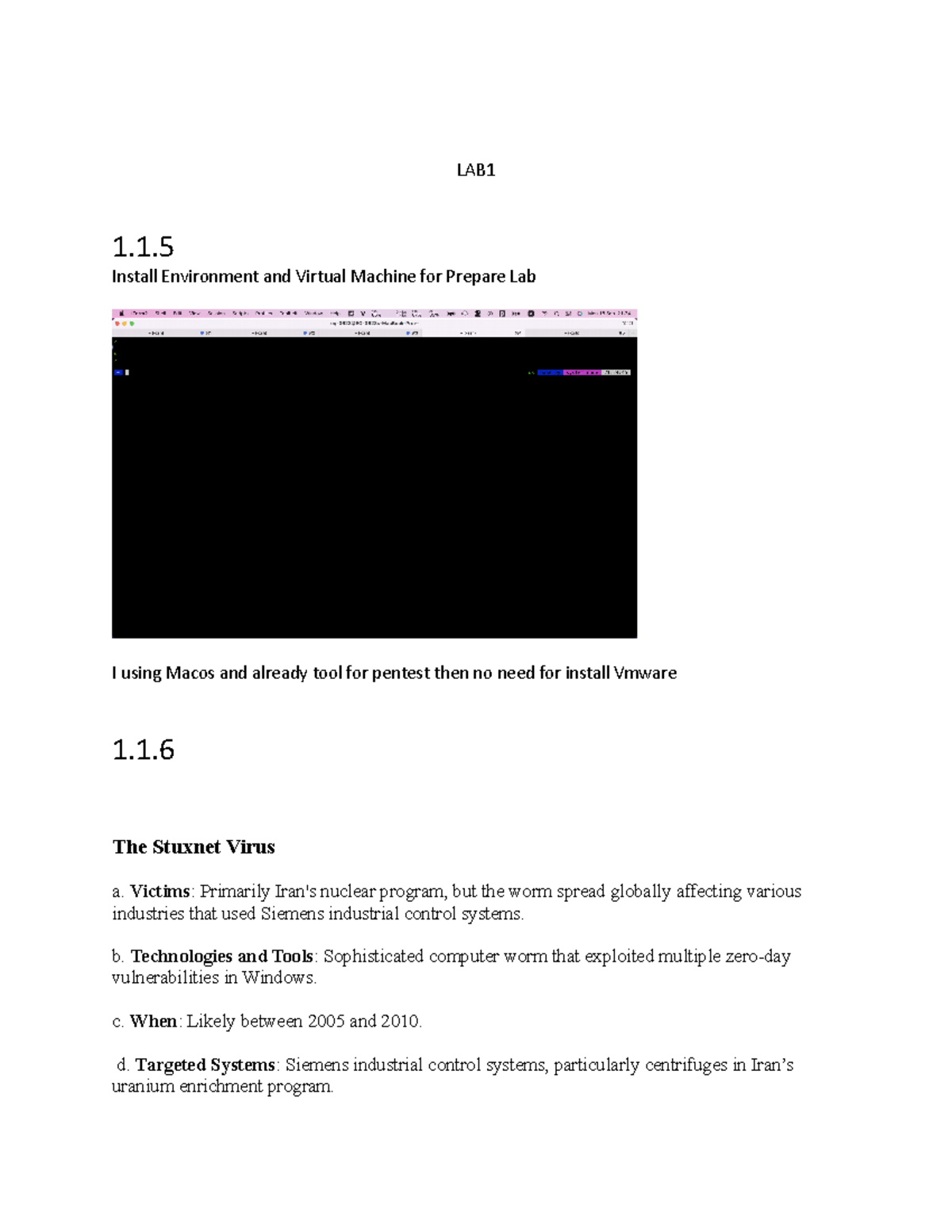 LAB1 IAO Quynd - explain - LAB 1. Install Environment and Virtual ...