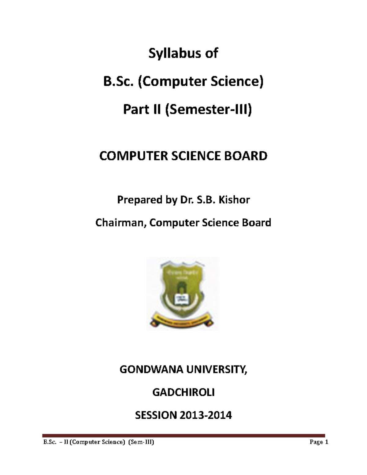 Comp Sci Sem III 170717 - . Iii - Syllabus of B. (Computer Science ...