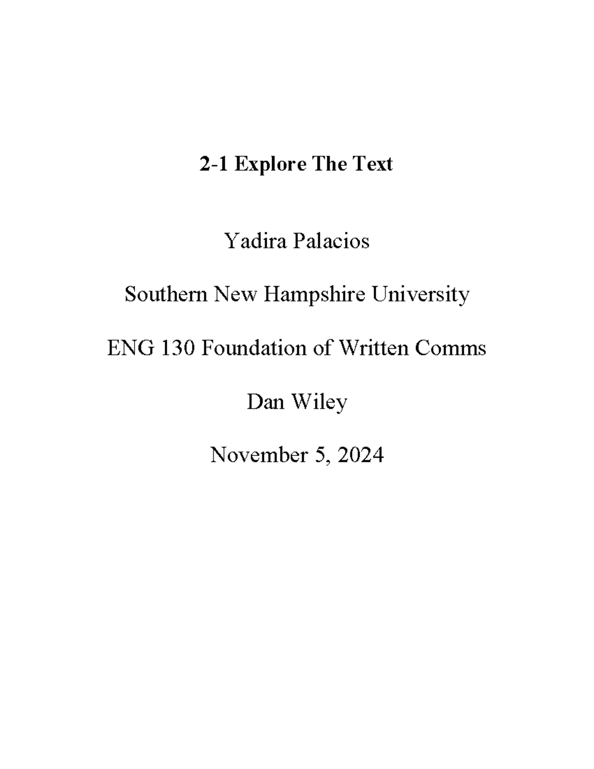 ENG 130 Final Project: Analyzing Audience Engagement in Texts - Studocu